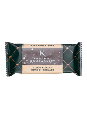 Karamel Bar med Fløde & Salt i mørk chokolade Karamel Kompagniet 50 g